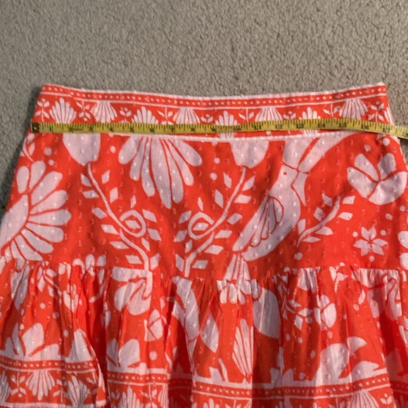 Women's FARM Rio Set Orange Neon Jungle Mini Bohemian Skirt | L /  Top | M - Picture 14 of 15
